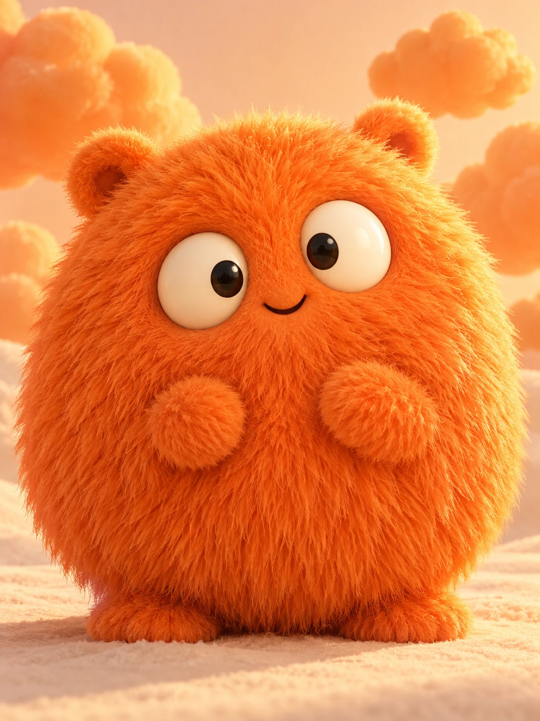 Tangerine cloud creature
